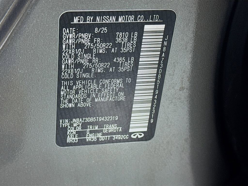 Certified 2026 INFINITI QX80 4WD w/ Sport Exterior Package image 44