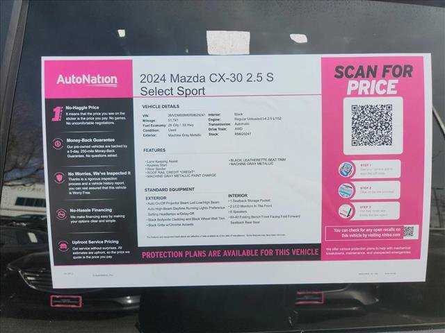 Certified 2024 MAZDA CX-30 AWD 2.5 S w/ Select Sport Pkg image 26
