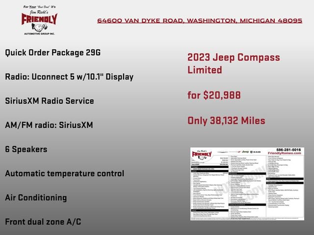 Used 2023 Jeep Compass Limited AWD/4WD image 3