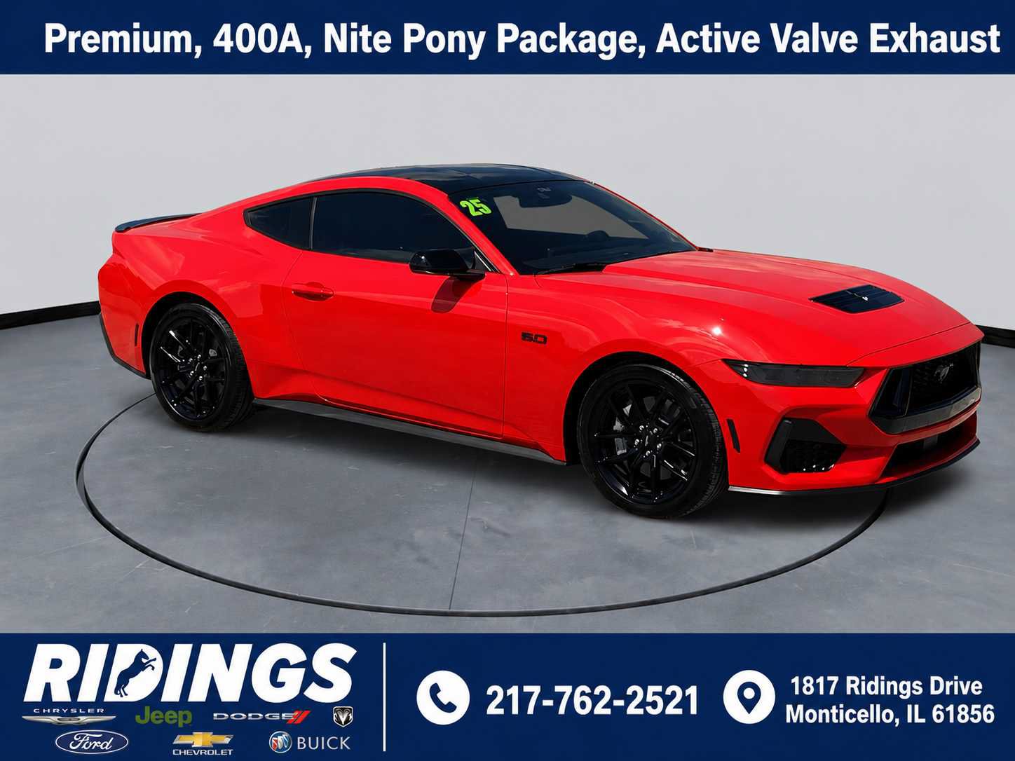 Used 2025 Ford Mustang GT Premium w/ Mustang Nite Pony Package RWD image 1