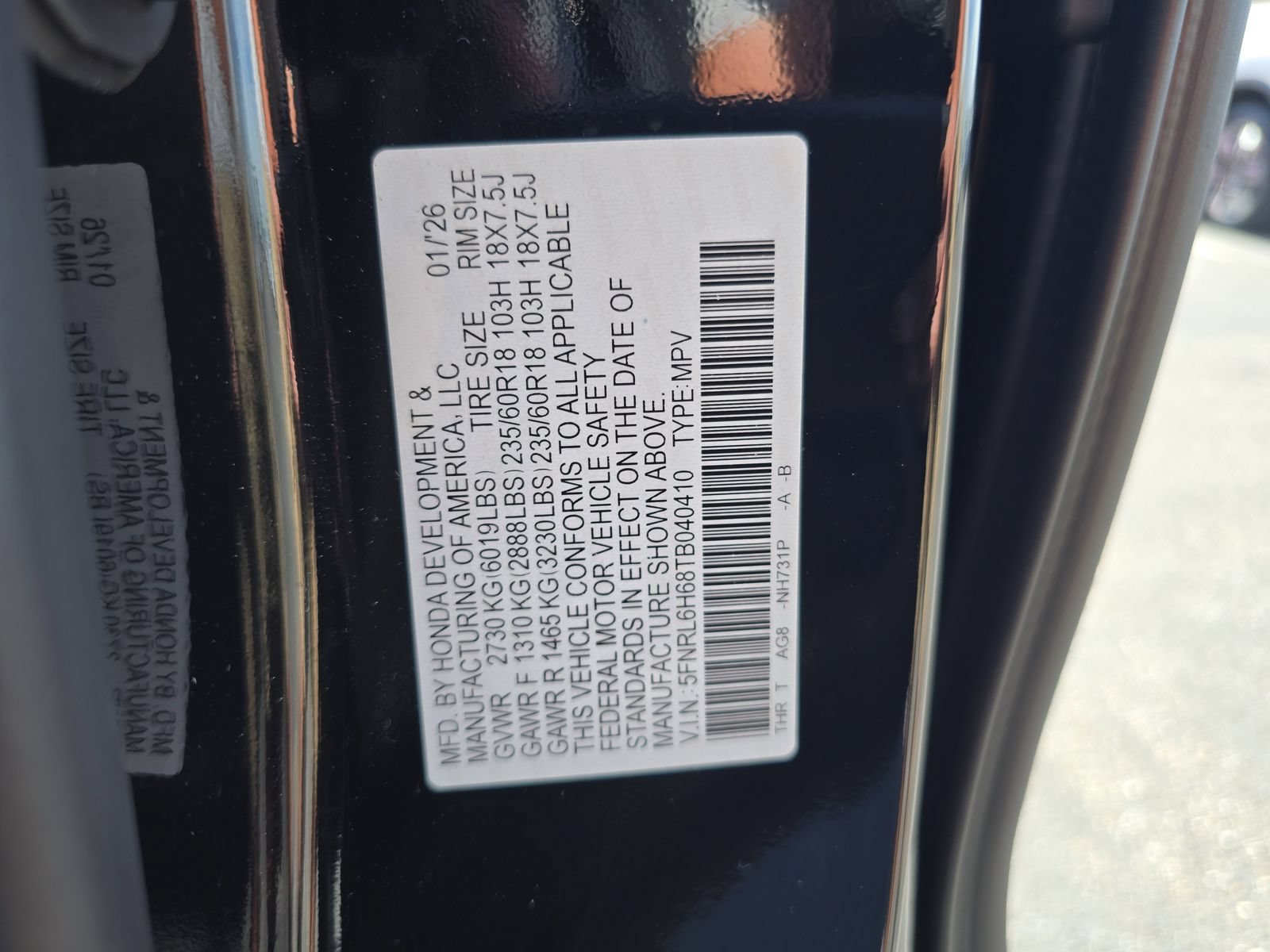 Certified 2026 Honda Odyssey EX-L image 30