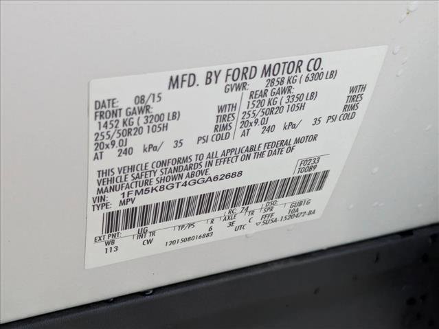 Used 2016 Ford Explorer Sport w/ Equipment Group 401A image 28