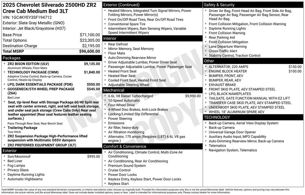 Used 2025 Chevrolet Silverado 2500 ZR2 w/ ZR2 Bison Edition AWD/4WD image 51