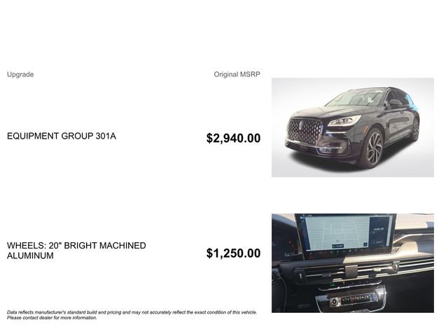 Used 2025 Lincoln Corsair Grand Touring w/ Equipment Group 301A AWD/4WD image 3