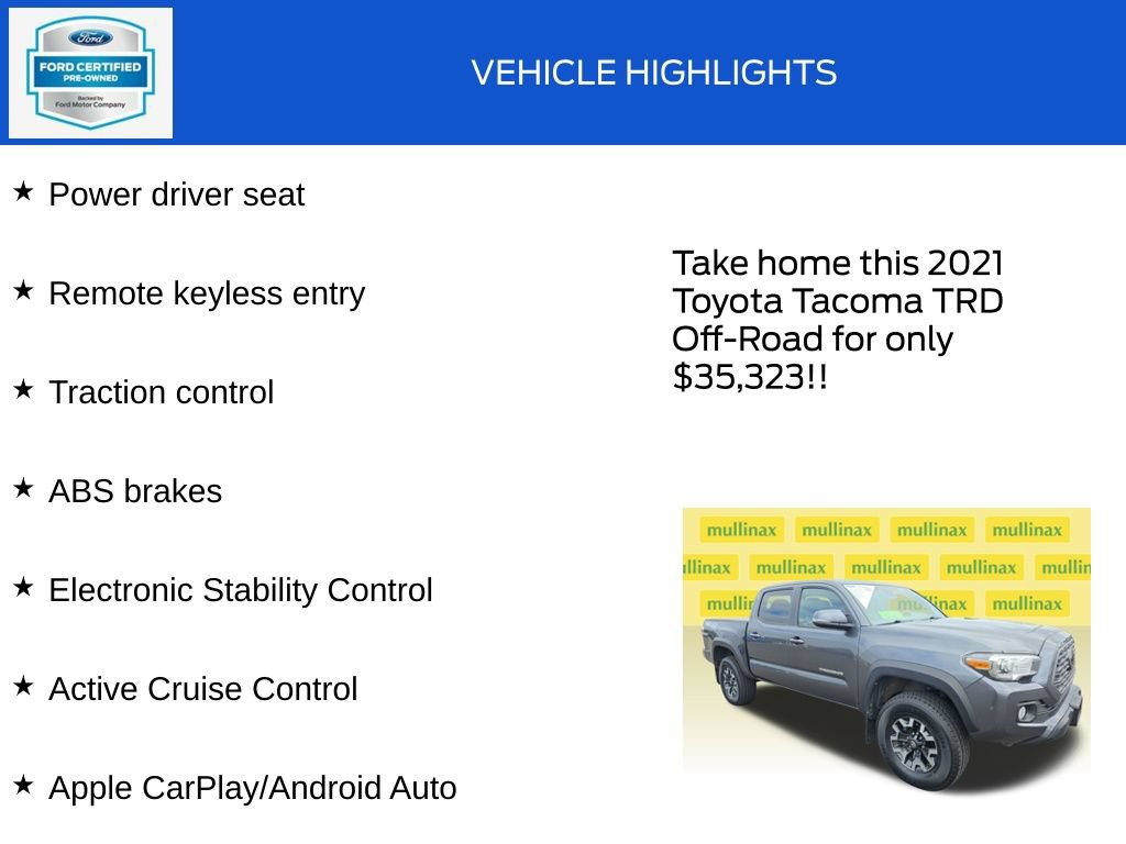 Used 2021 Toyota Tacoma TRD Off-Road AWD/4WD image 18