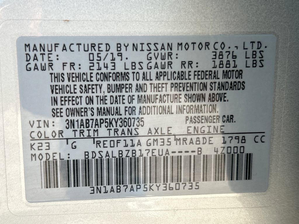 Used 2019 Nissan Sentra S FWD image 29