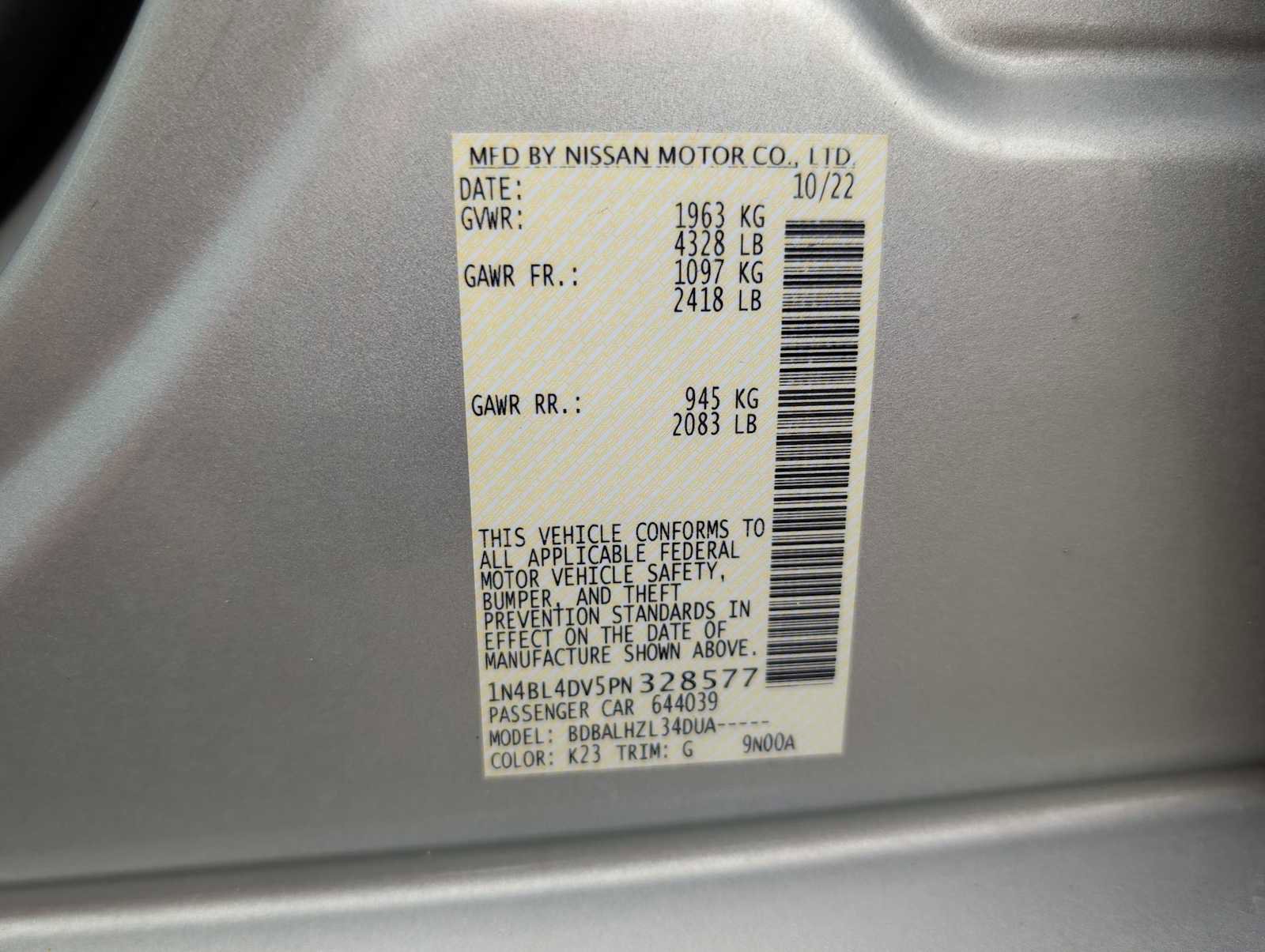 Used 2023 Nissan Altima 2.5 SV image 26