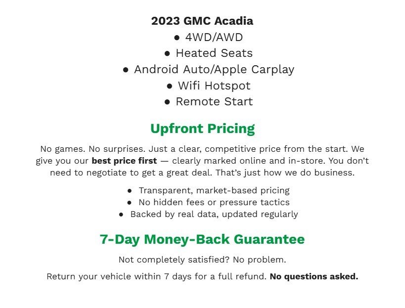 Certified 2023 GMC Acadia SLE w/ Driver Convenience Package image 2