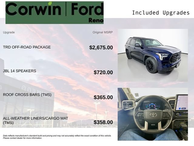 Used 2024 Toyota Sequoia Limited w/ TRD Off-Road Package AWD/4WD image 3