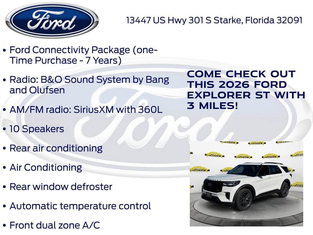 New 2026 Ford Explorer ST w/ Sun And Sound Package RWD image 25