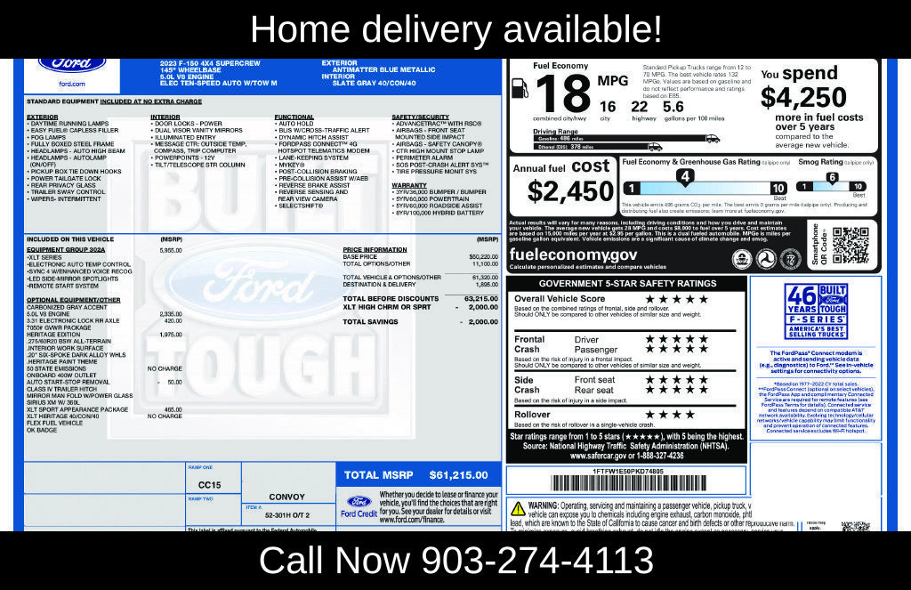 Used 2023 Ford F150 XLT w/ Equipment Group 302A High AWD/4WD image 42