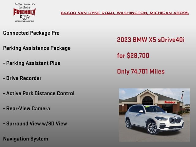 Used 2023 BMW X5 sDrive40i w/ Parking Assistance Package image 5