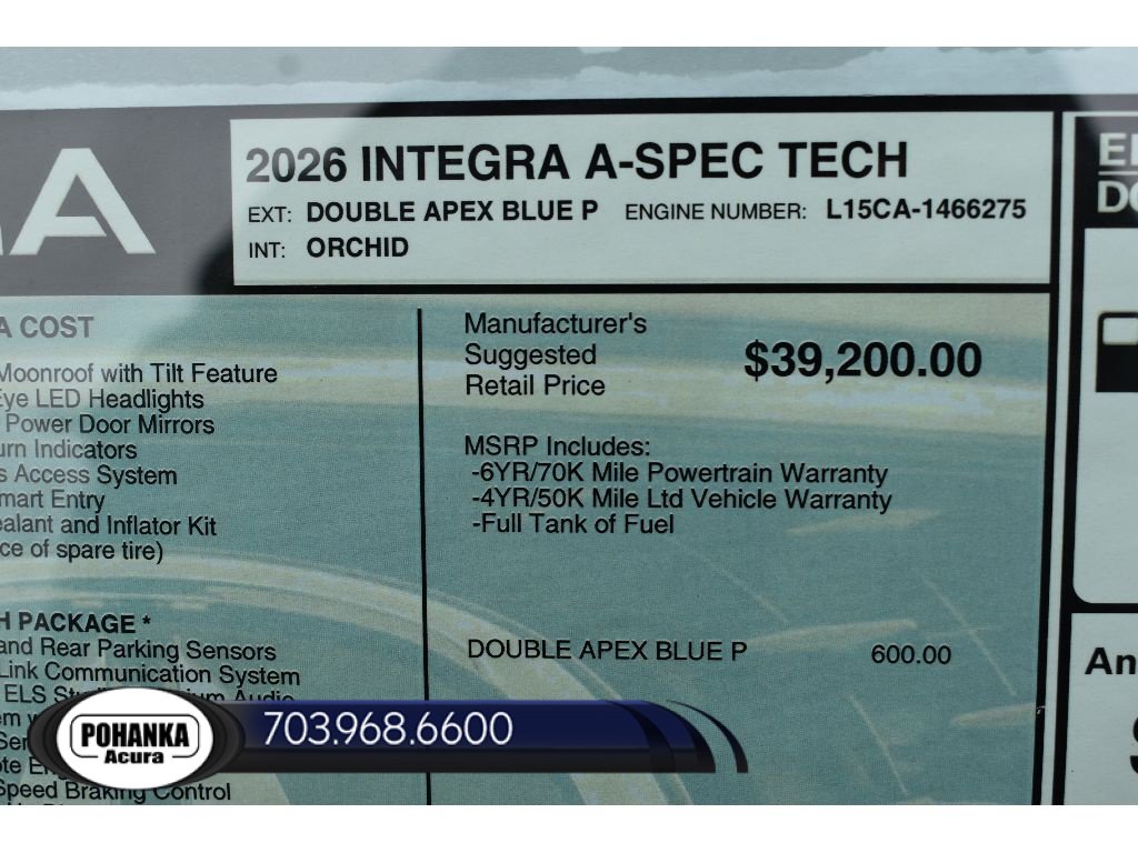 New 2026 Acura Integra A-Spec w/ Technology Package FWD image 36