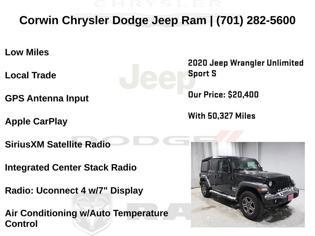 Used 2020 Jeep Wrangler Unlimited Sport S image 32