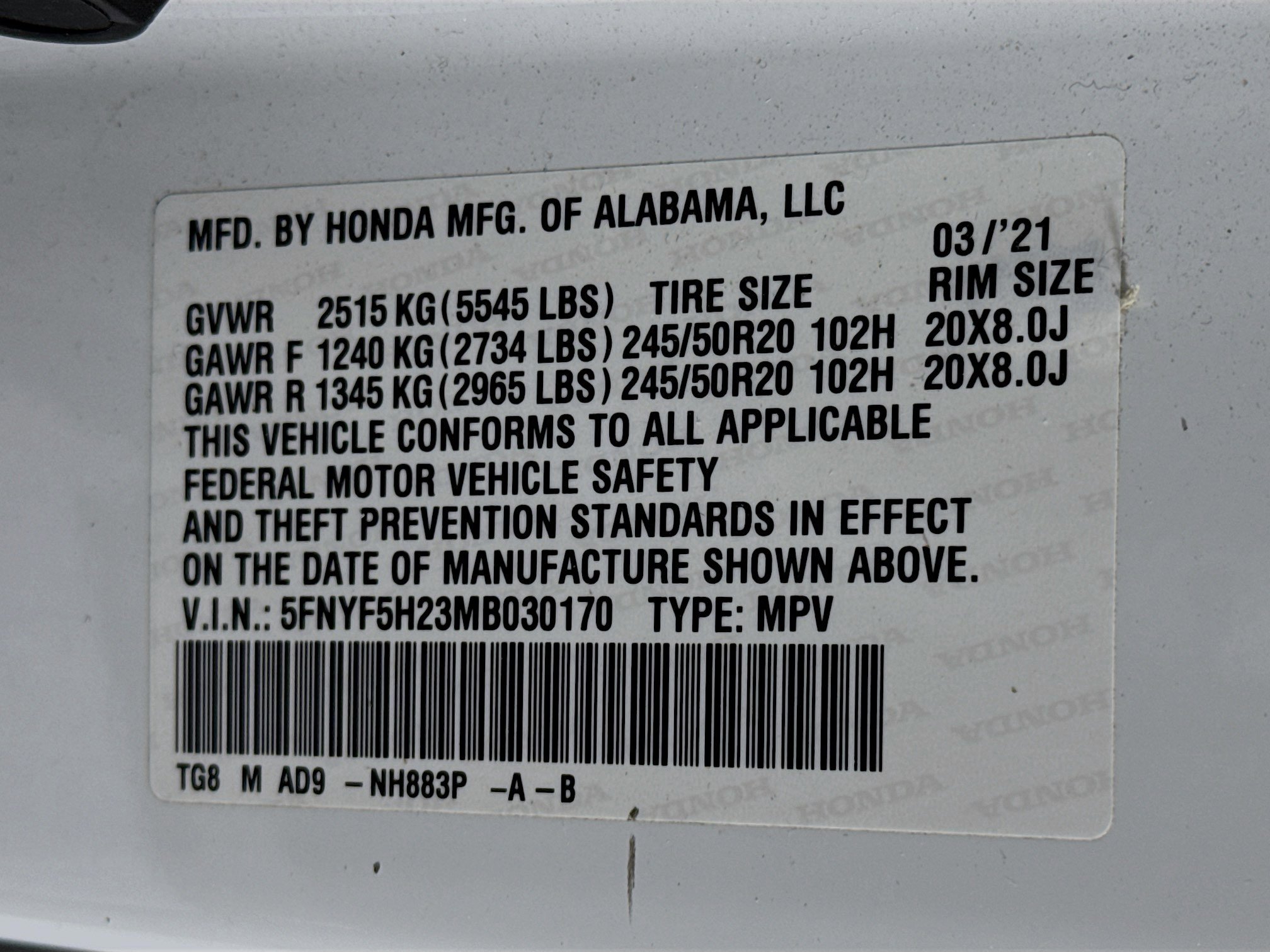 Used 2021 Honda Pilot Special Edition image 33