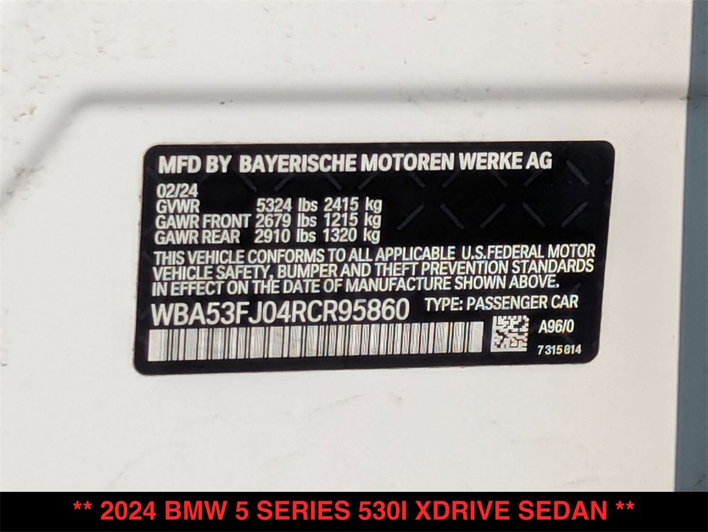 Used 2024 BMW 530i xDrive w/ Convenience Package image 21