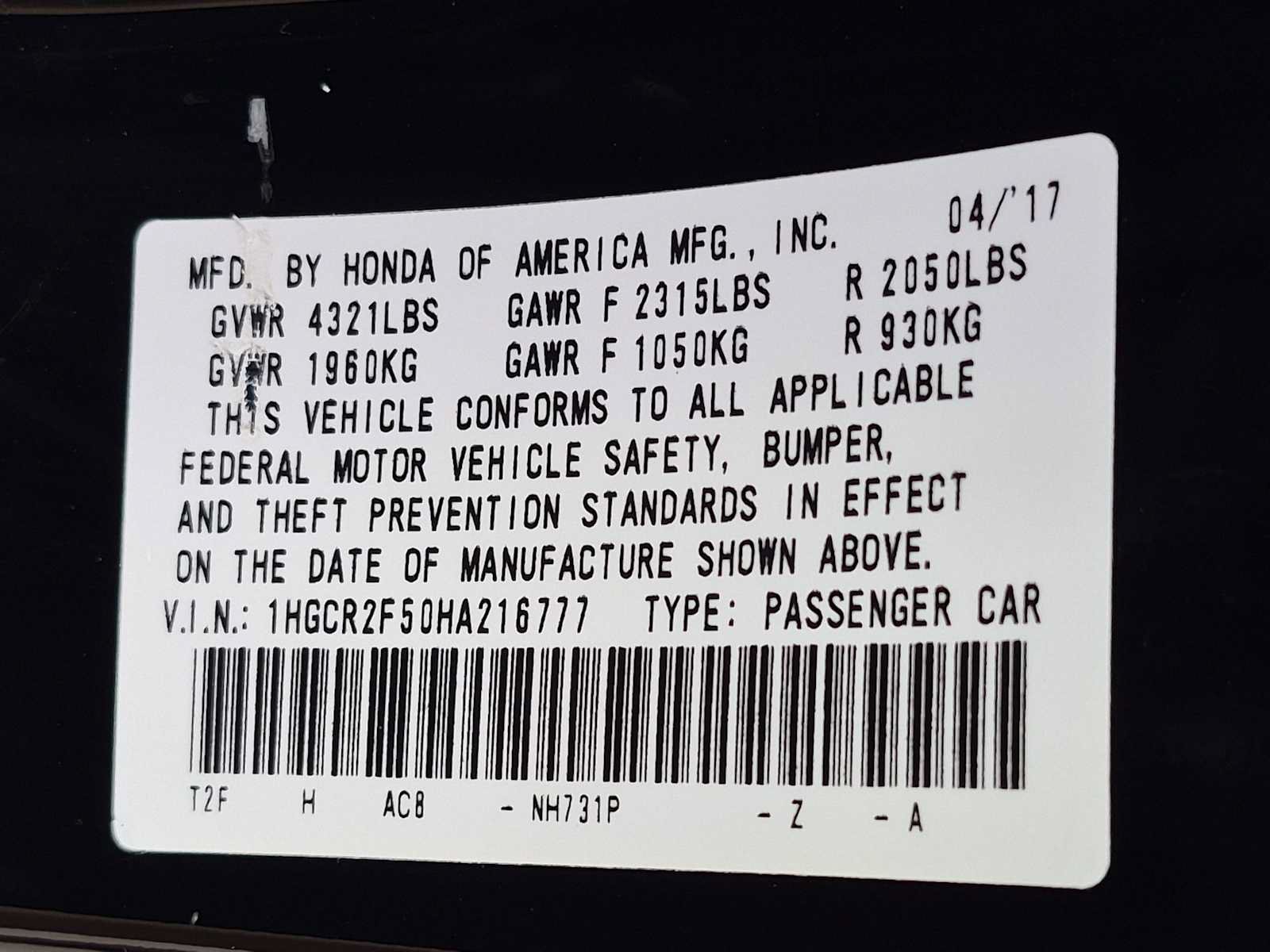 Certified 2017 Honda Accord Sport image 32