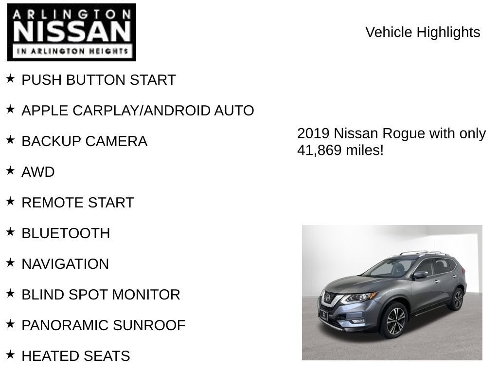 Used 2019 Nissan Rogue SV w/ Sun & Sound Touring Package AWD/4WD image 8