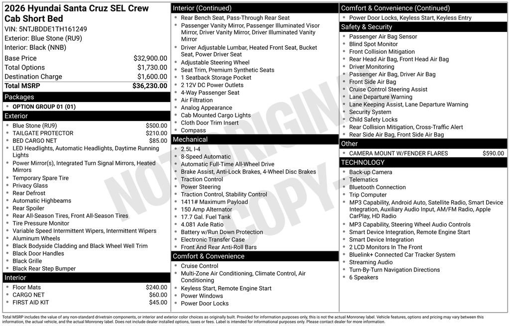 Certified 2026 Hyundai Santa Cruz SEL AWD/4WD image 9