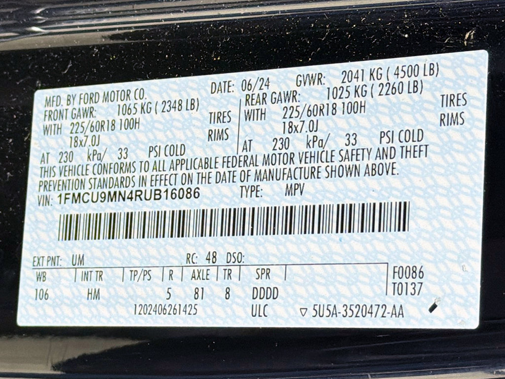 Used 2024 Ford Escape ST-Line w/ Tech Pack #1 AWD/4WD image 40
