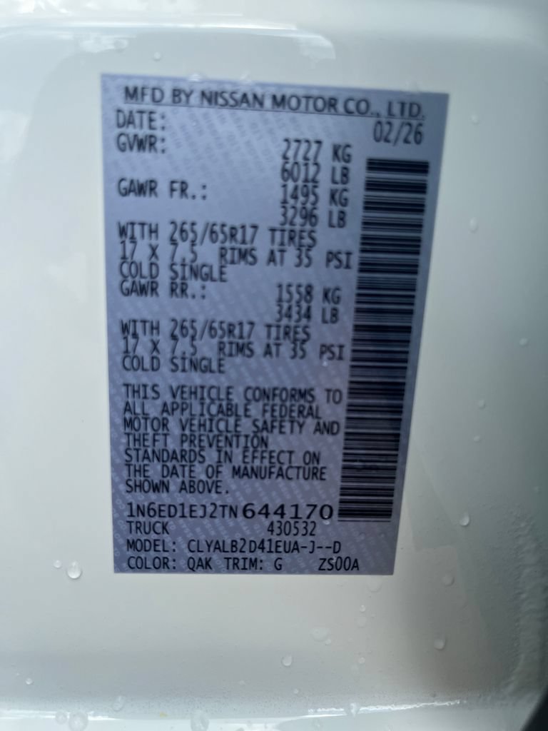 New 2026 Nissan Frontier SV w/ Tow Package RWD image 32