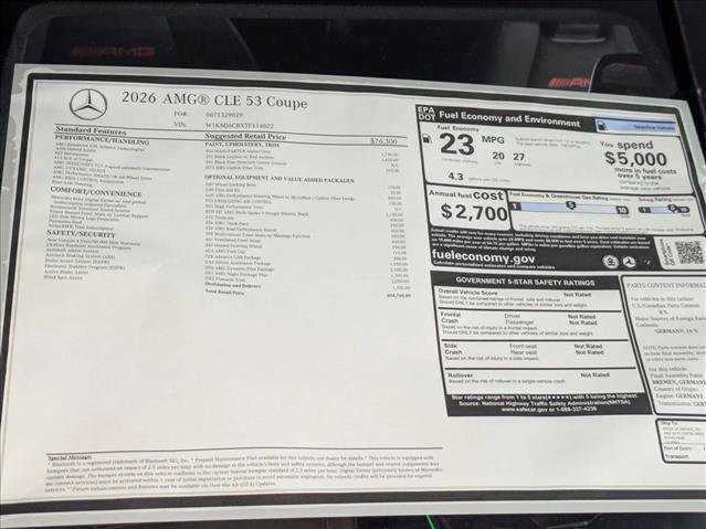 New 2026 Mercedes-Benz CLE 53 AMG 4MATIC Coupe image 19