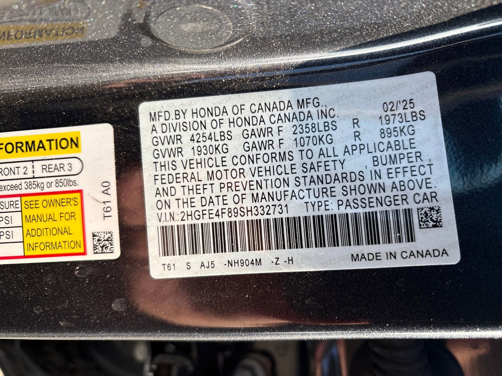 Used 2025 Honda Civic Sport image 30