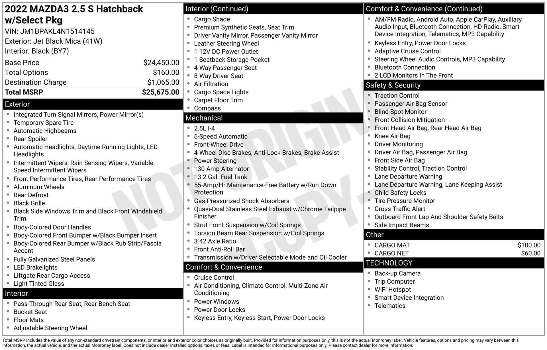 Used 2022 MAZDA MAZDA3 s image 17