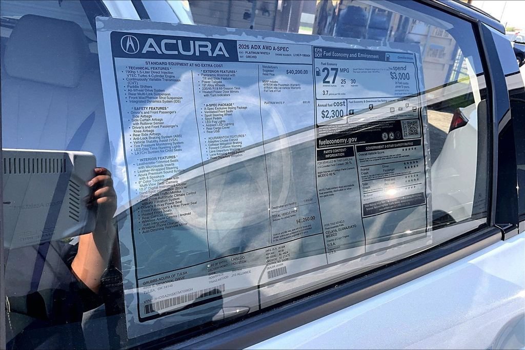 New 2026 Acura ADX A-Spec AWD/4WD image 30