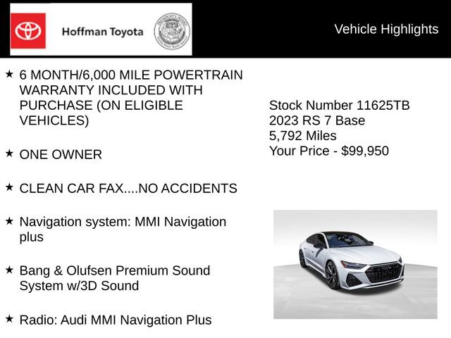 Used 2023 Audi RS 7 Sportback AWD/4WD image 6