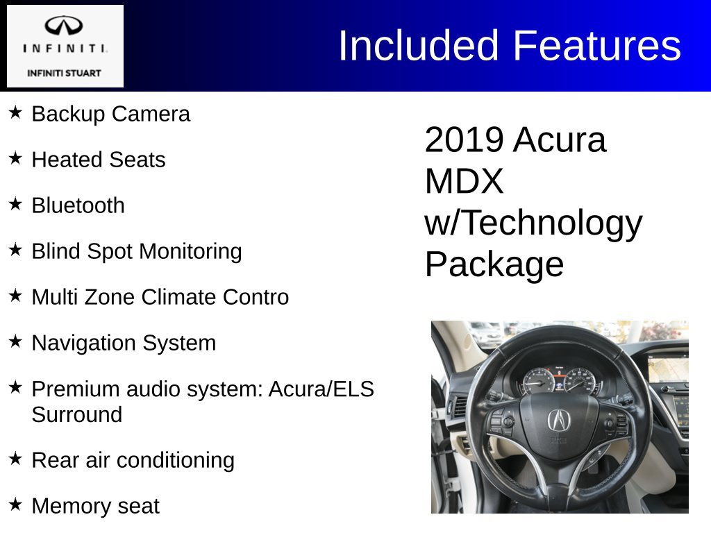 Used 2019 Acura MDX w/ Technology Package AWD/4WD image 7