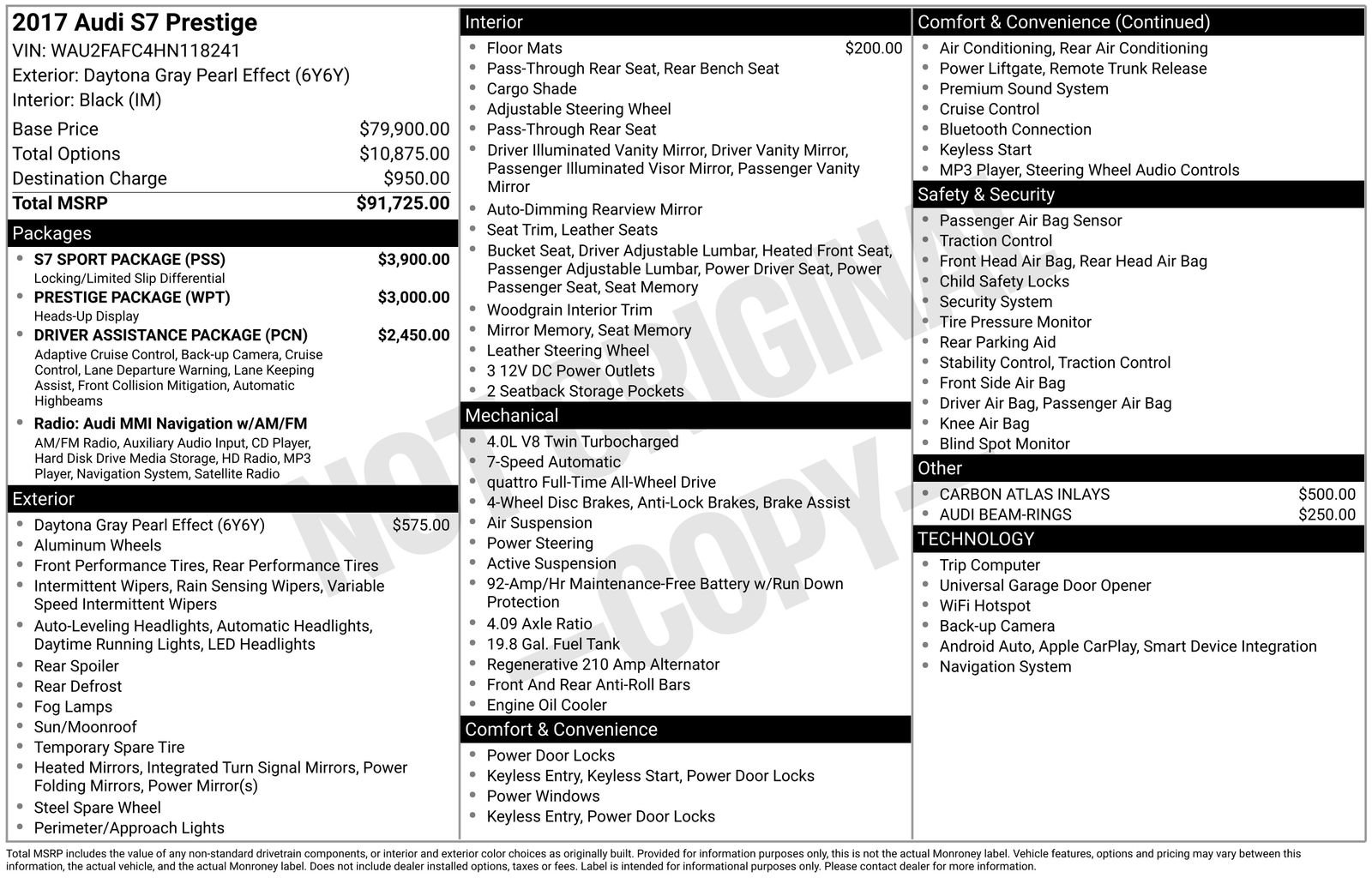 Used 2017 Audi S7 Prestige w/ S7 Sport Package image 31