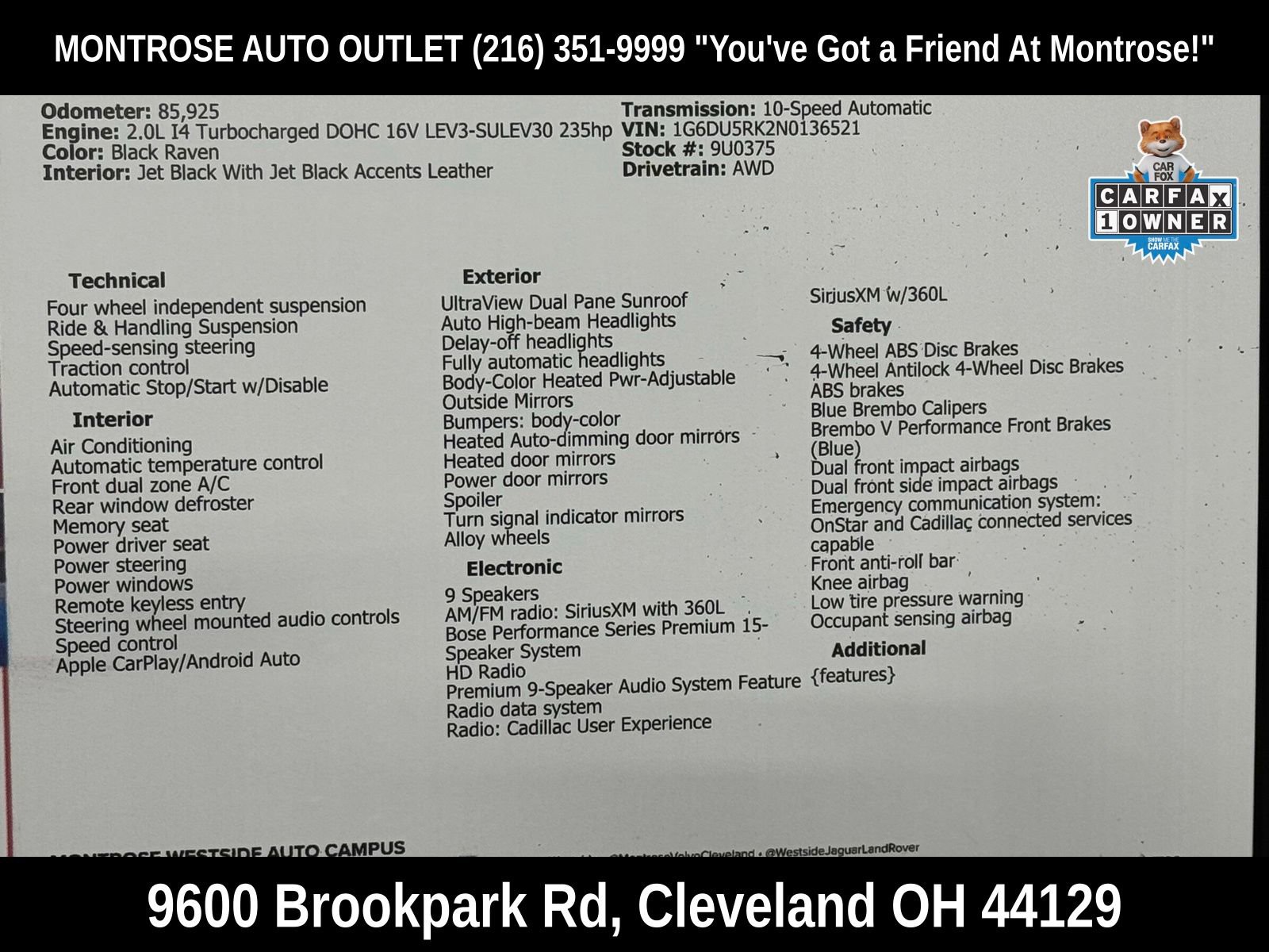 Used 2022 Cadillac CT5 Sport image 62