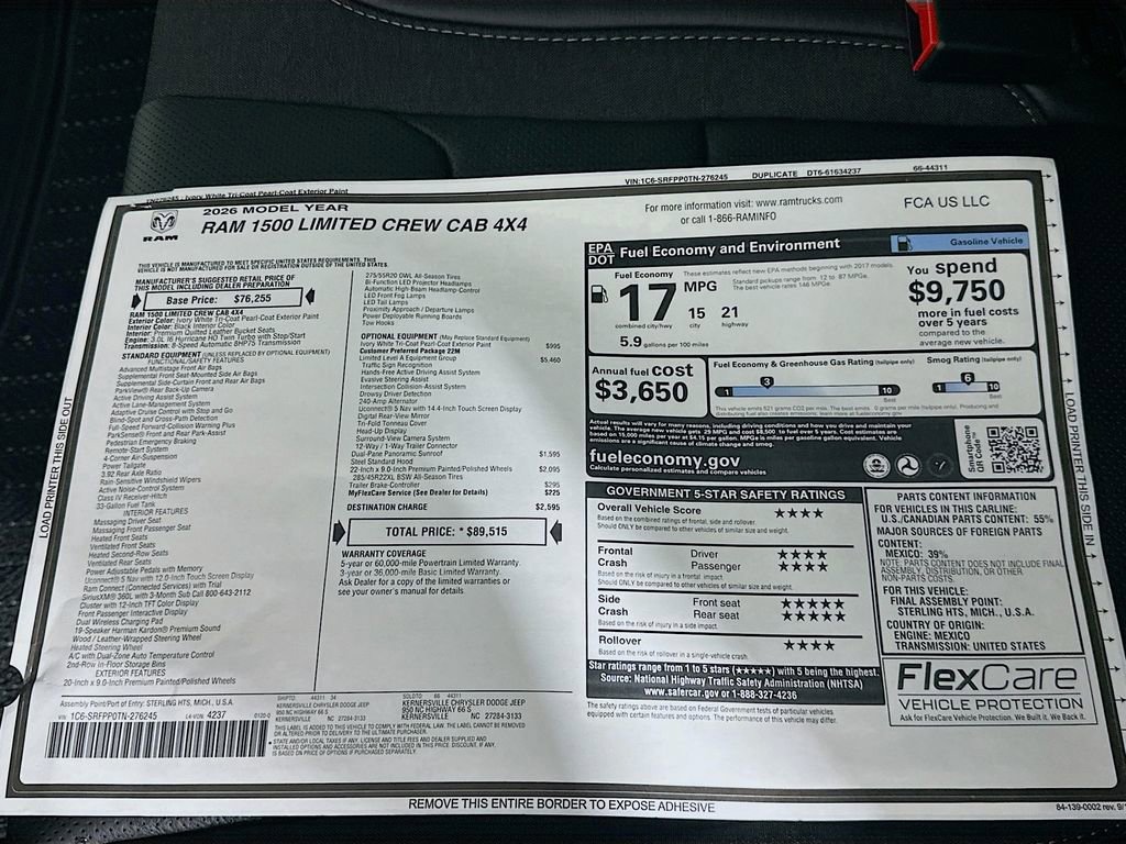 New 2026 RAM 1500 Limited AWD/4WD image 21