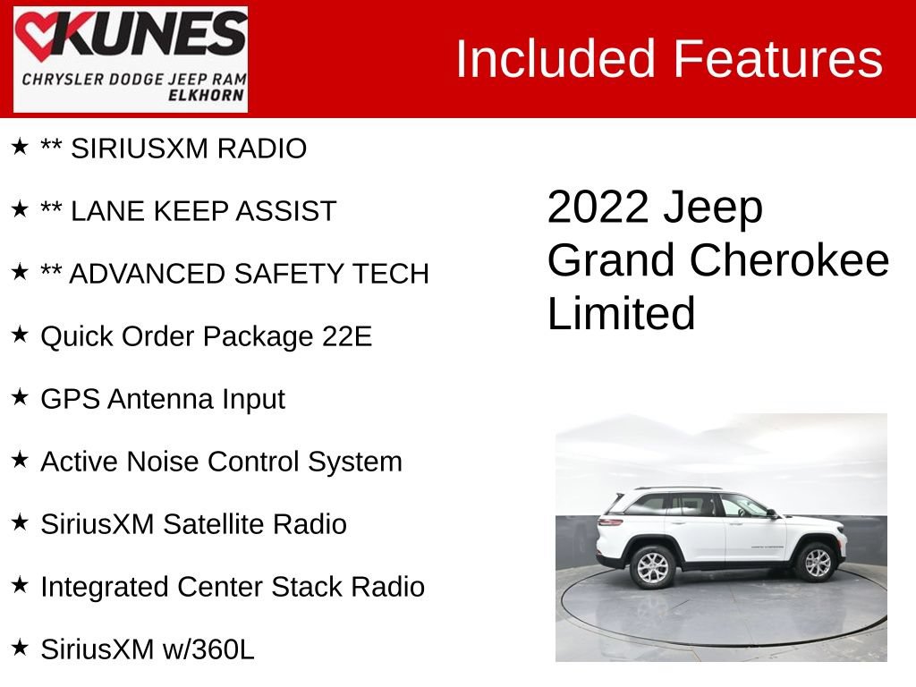 Used 2022 Jeep Grand Cherokee Limited AWD/4WD image 3