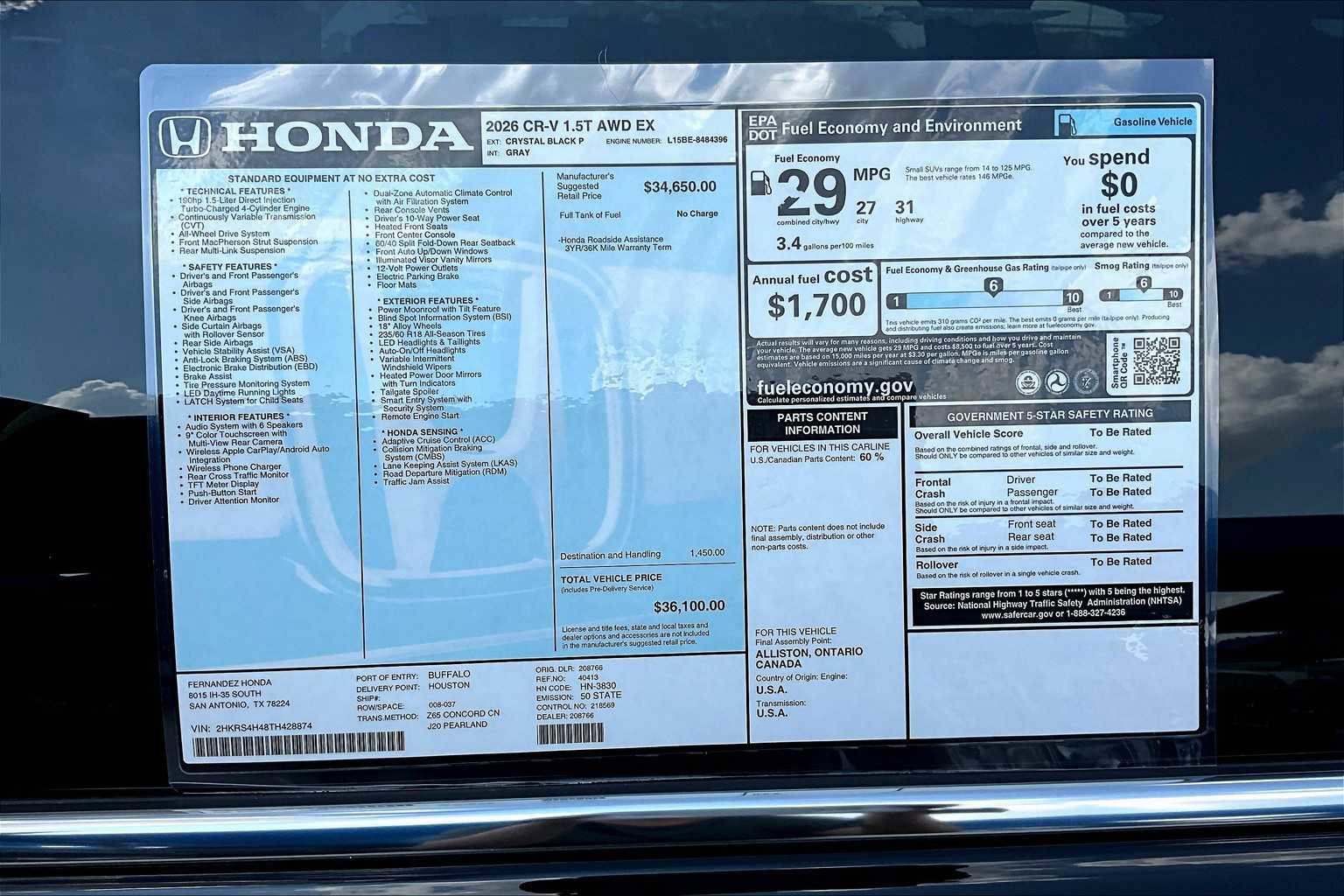 New 2026 Honda CR-V EX image 19