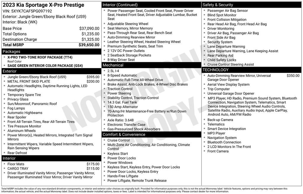 Used 2023 Kia Sportage X-Pro Prestige AWD/4WD image 47