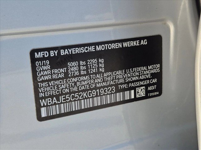 Used 2019 BMW 540i w/ Convenience Package RWD image 25