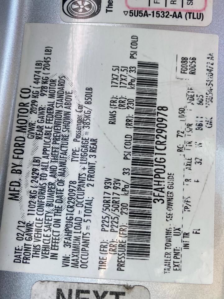 Used 2012 Ford Fusion SEL FWD image 22