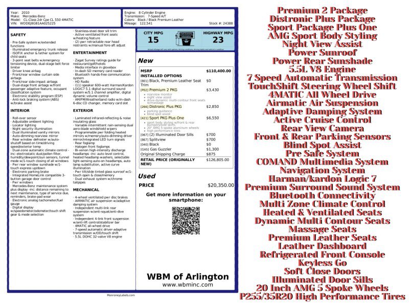 Used 2010 Mercedes-Benz CL 550 4MATIC image 2