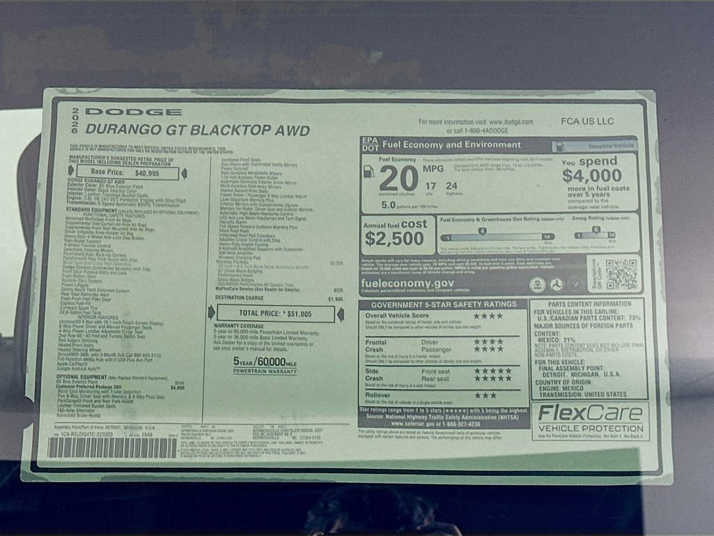 New 2026 Dodge Durango GT image 21