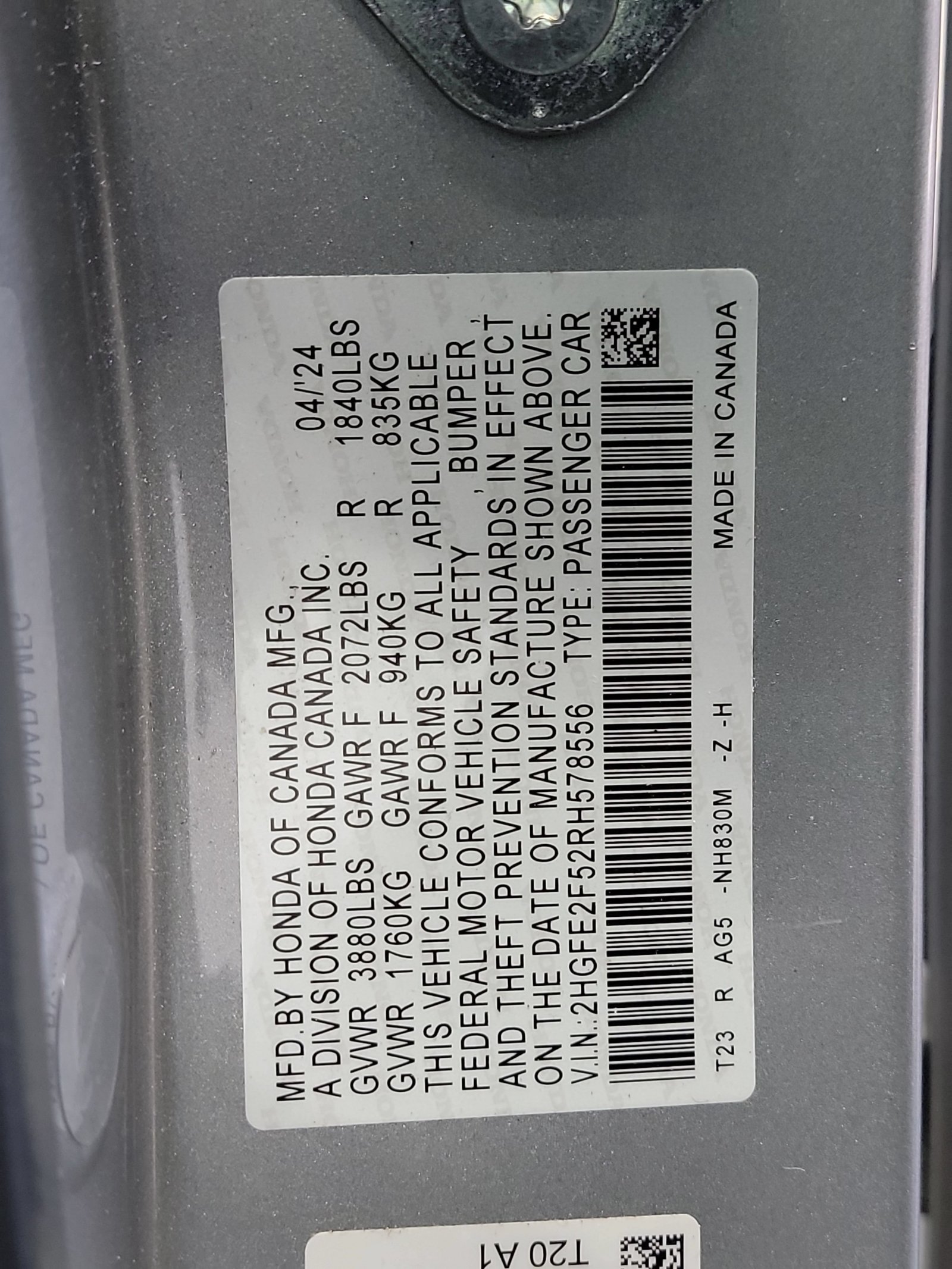 Certified 2024 Honda Civic Sport image 32