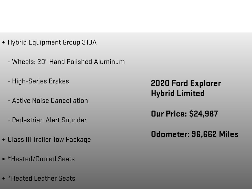 Used 2020 Ford Explorer Limited w/ Hybrid Equipment Group 310A image 6