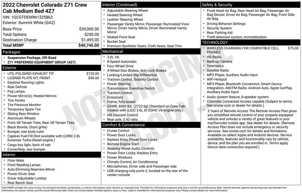 Used 2022 Chevrolet Colorado Z71 AWD/4WD image 20