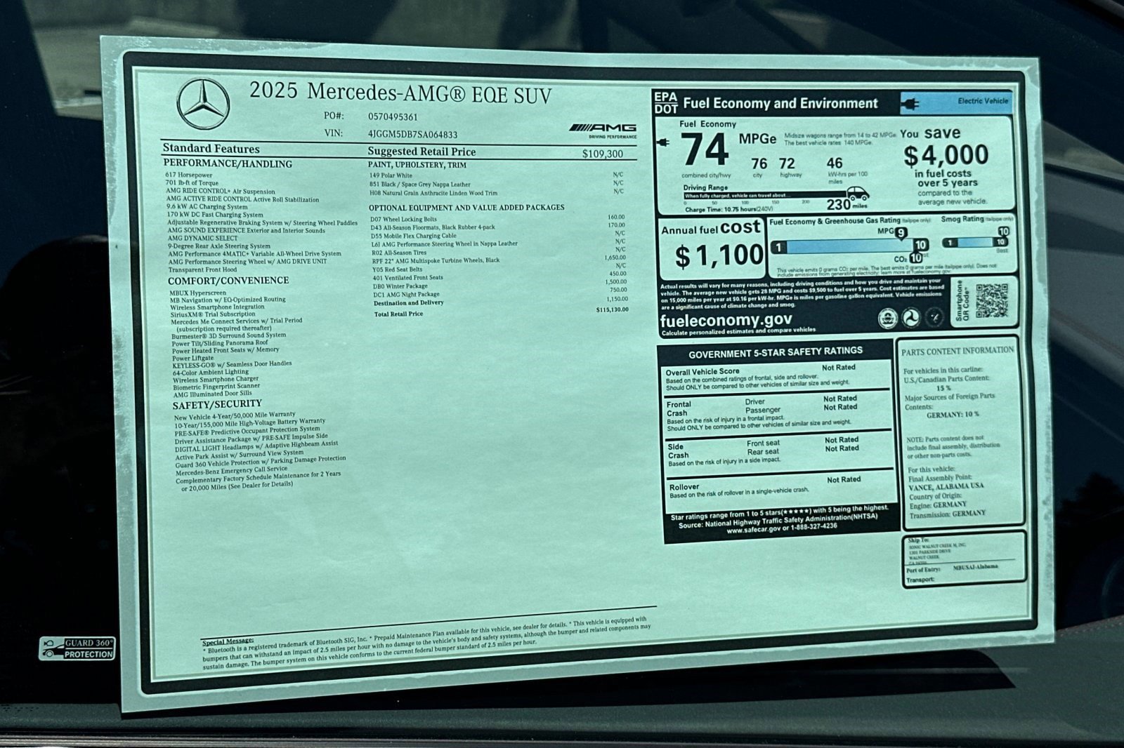 New 2025 Mercedes-Benz EQE AMG 4MATIC SUV image 25