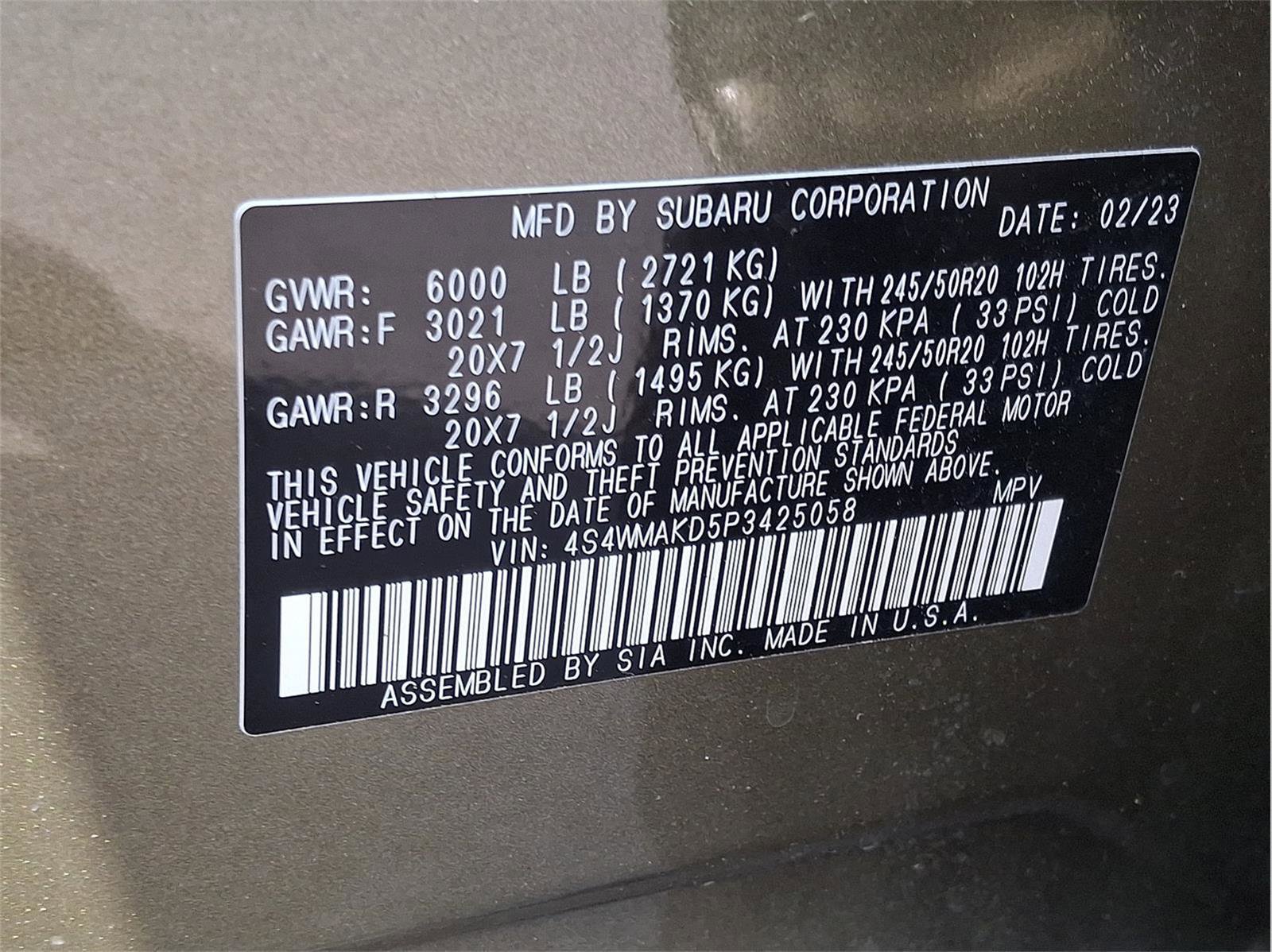 Used 2023 Subaru Ascent Onyx Edition Limited AWD/4WD image 13