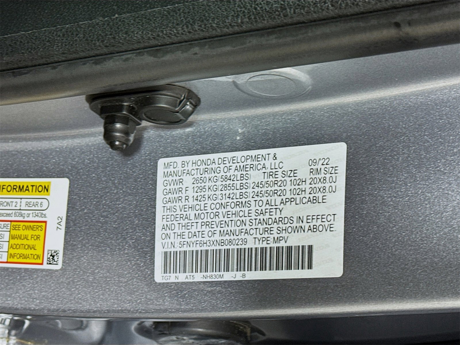 Used 2022 Honda Pilot Sport image 19