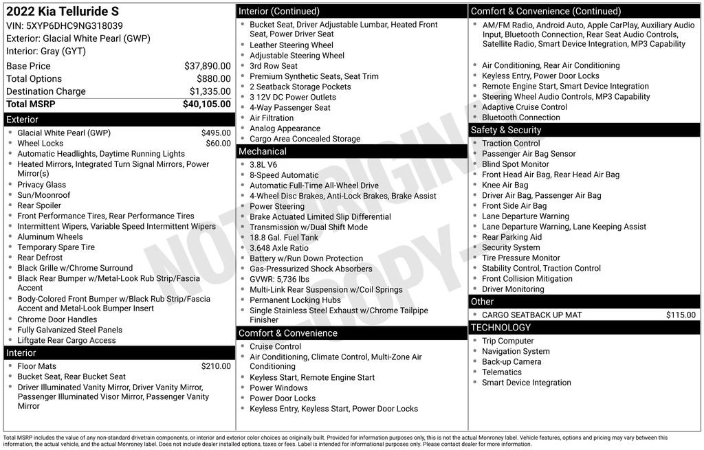 Used 2022 Kia Telluride S image 27
