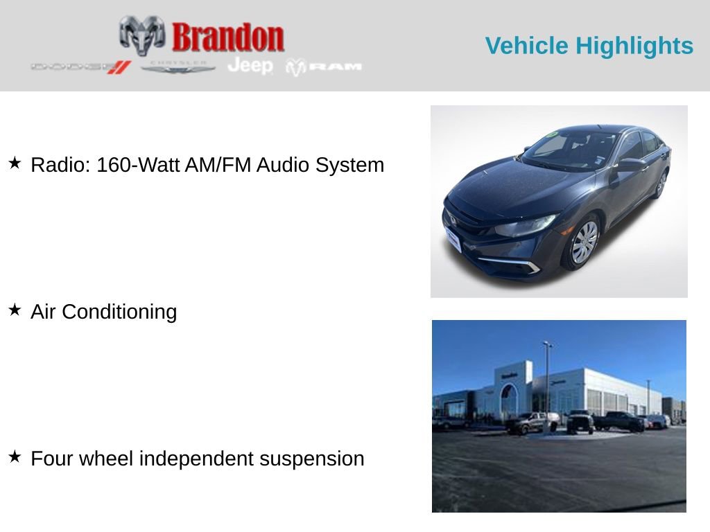 Used 2019 Honda Civic LX image 2