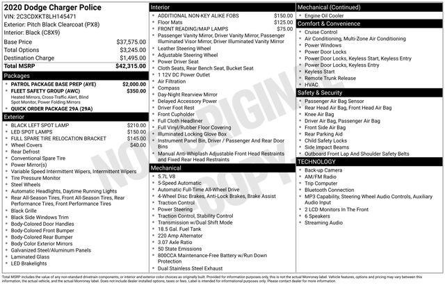 Used 2020 Dodge Charger Police w/ Patrol Package Base Prep image 6